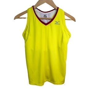 MIZUNO Racing Bike Workout Atheltic Tank Top Yellow Size M